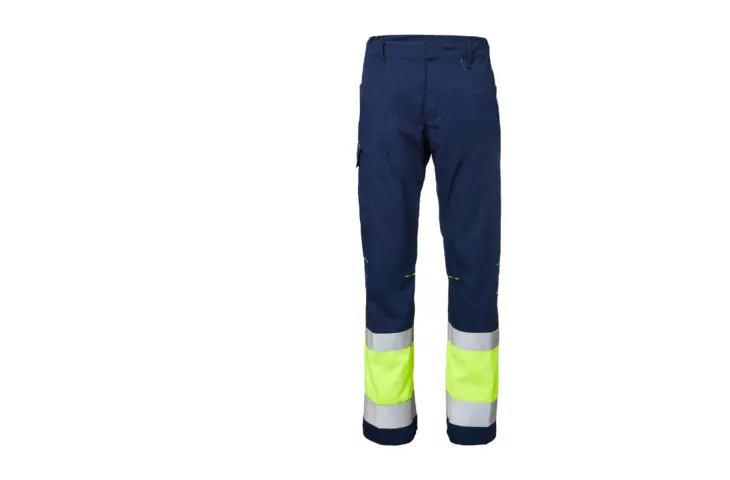 PROVISIBLE_Pantalon_bleu marine_fluo_face