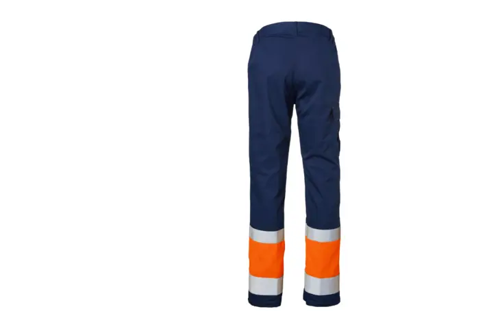 PROVISIBLE_Pantalon_bleu marine_orange_ dos