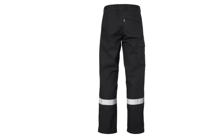 Pantalon de travail PROMEGA gris avec bandes rétroréfléchissantes - dos