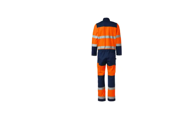 ombinaison de travail Haute Visibilité ProShine orange - dos - Classe 3