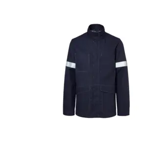 Veste de travail PROMEGA marine avec bandes rétroréfléchissantes - face